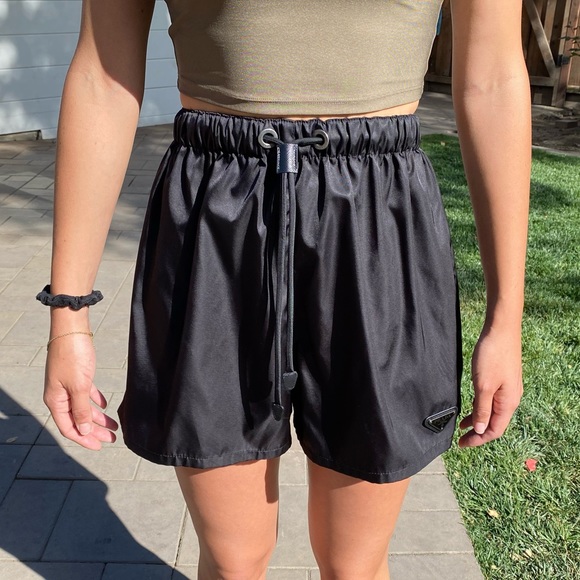 prada nylon gabardine shorts
